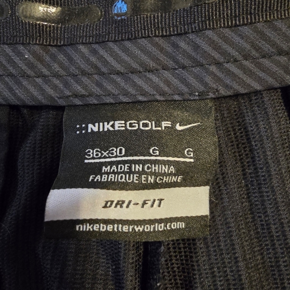Nike Golf Black Dri-Fit Pants Pinstripe 36×30 Preppy - Picture 3 of 4
